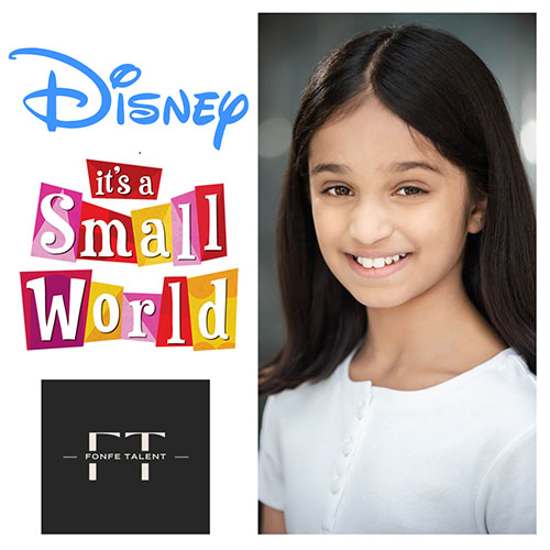 Dhruvita filmed for Disney's 'It's a Small World' Dhruvita filmed for Disney's 'It's a Small World'